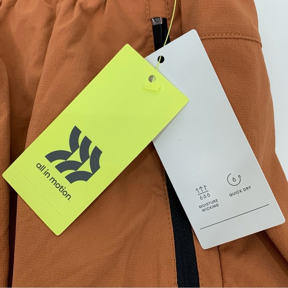 All In Motion Dark Orange Lightweight Athletic Stretch Woven Shorts Nwt Sz Small - Picture 13 of 15